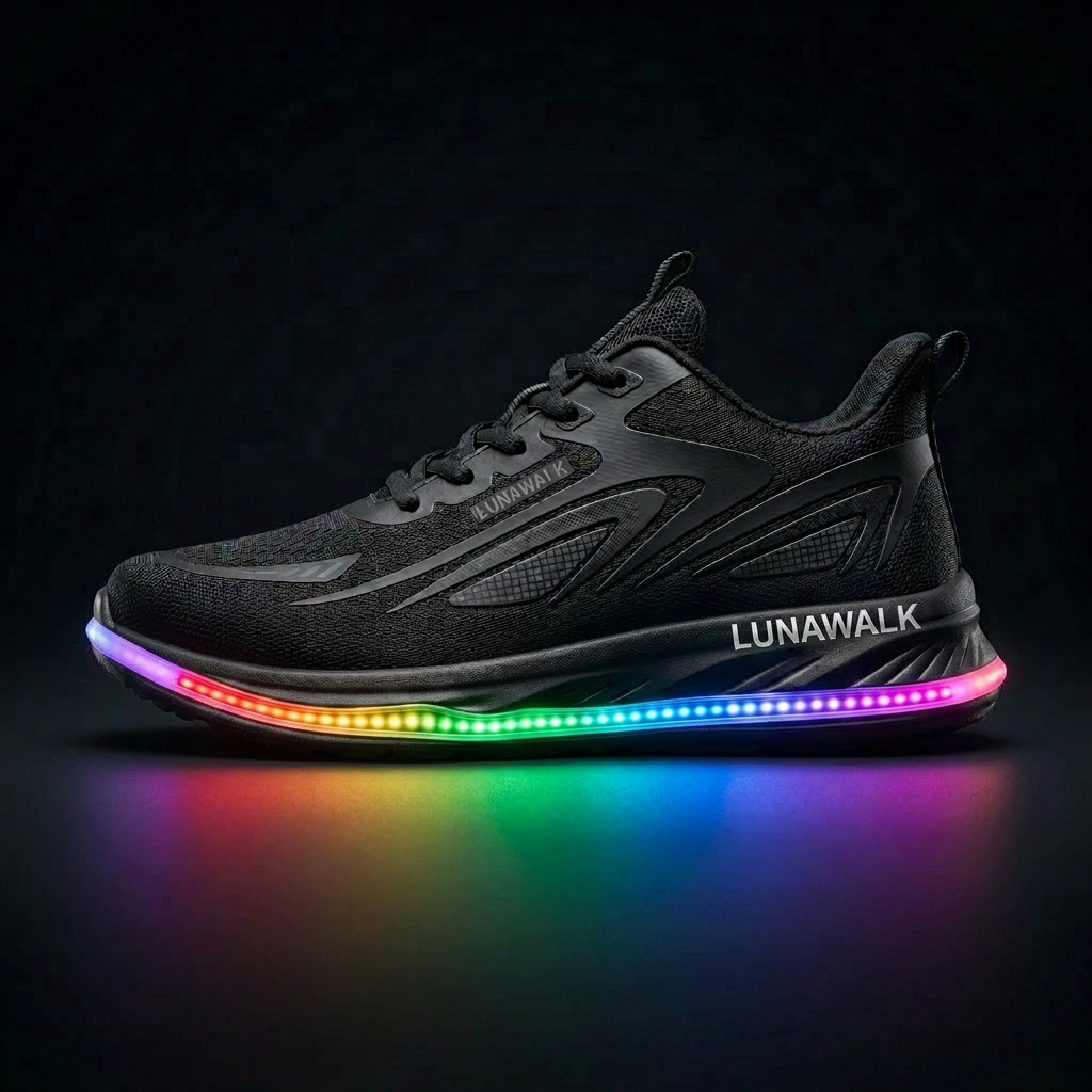 Luna Walk smart sneaker — Original Black side profile